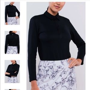 Foray Golf Core Pique Long Sleeve Polo Size Small